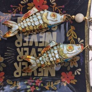 Articulated Koi Fish enamel earrings
